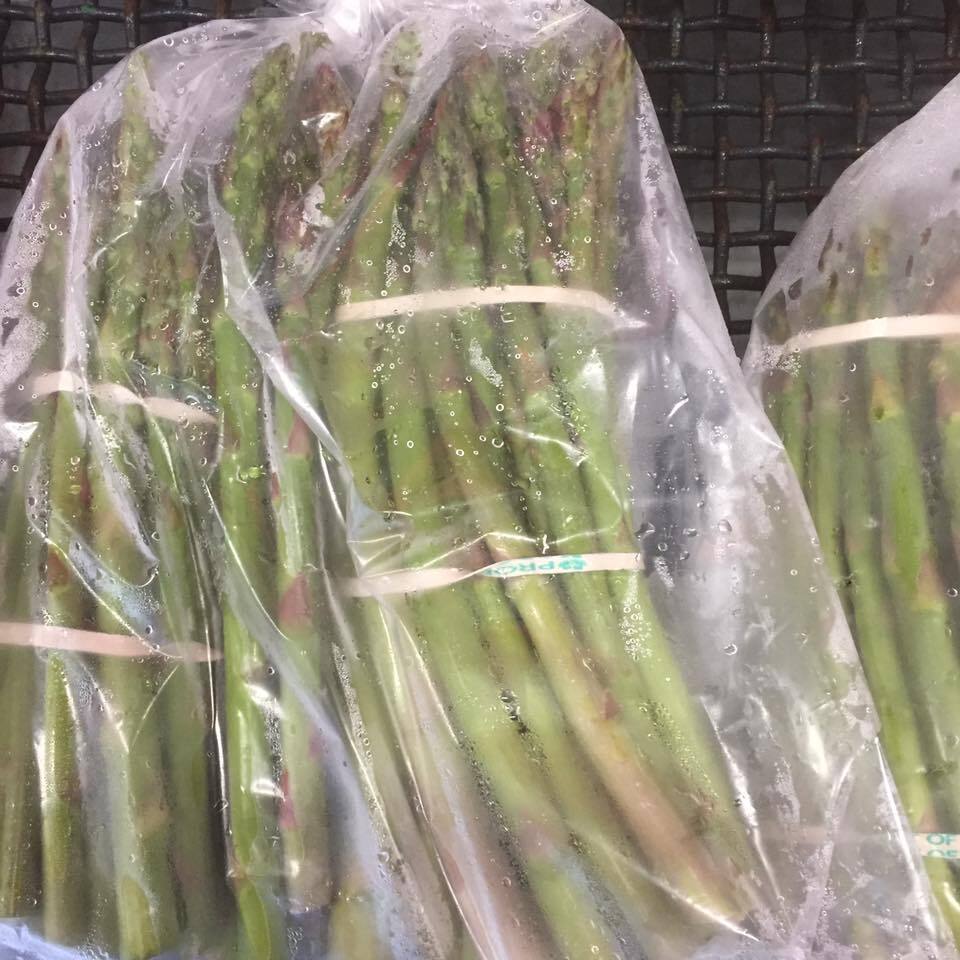Asparagus is ready for pickup
